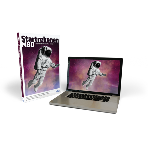 De cover en het laptopbeeld van Startrekenen mbo 2f